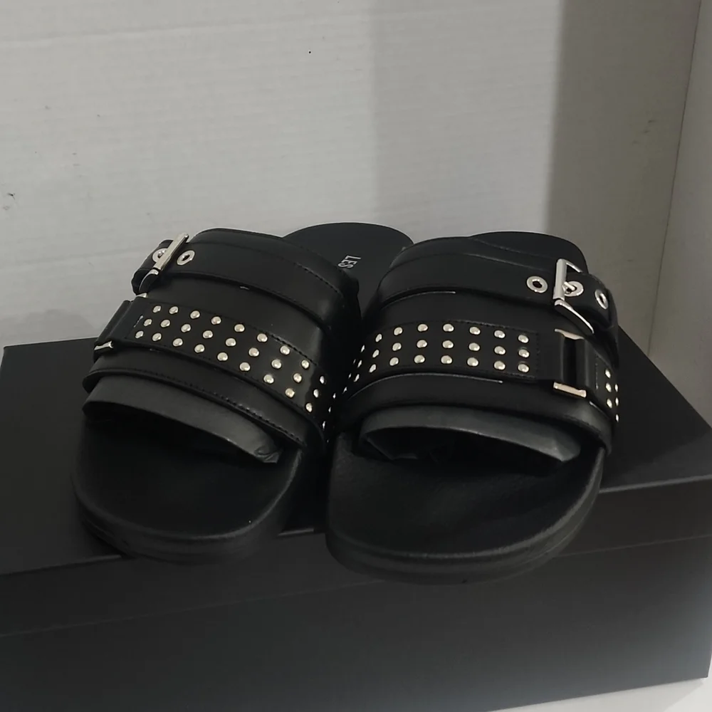 Authentic Les Hommes Calf Pasha Sandals M Size 12